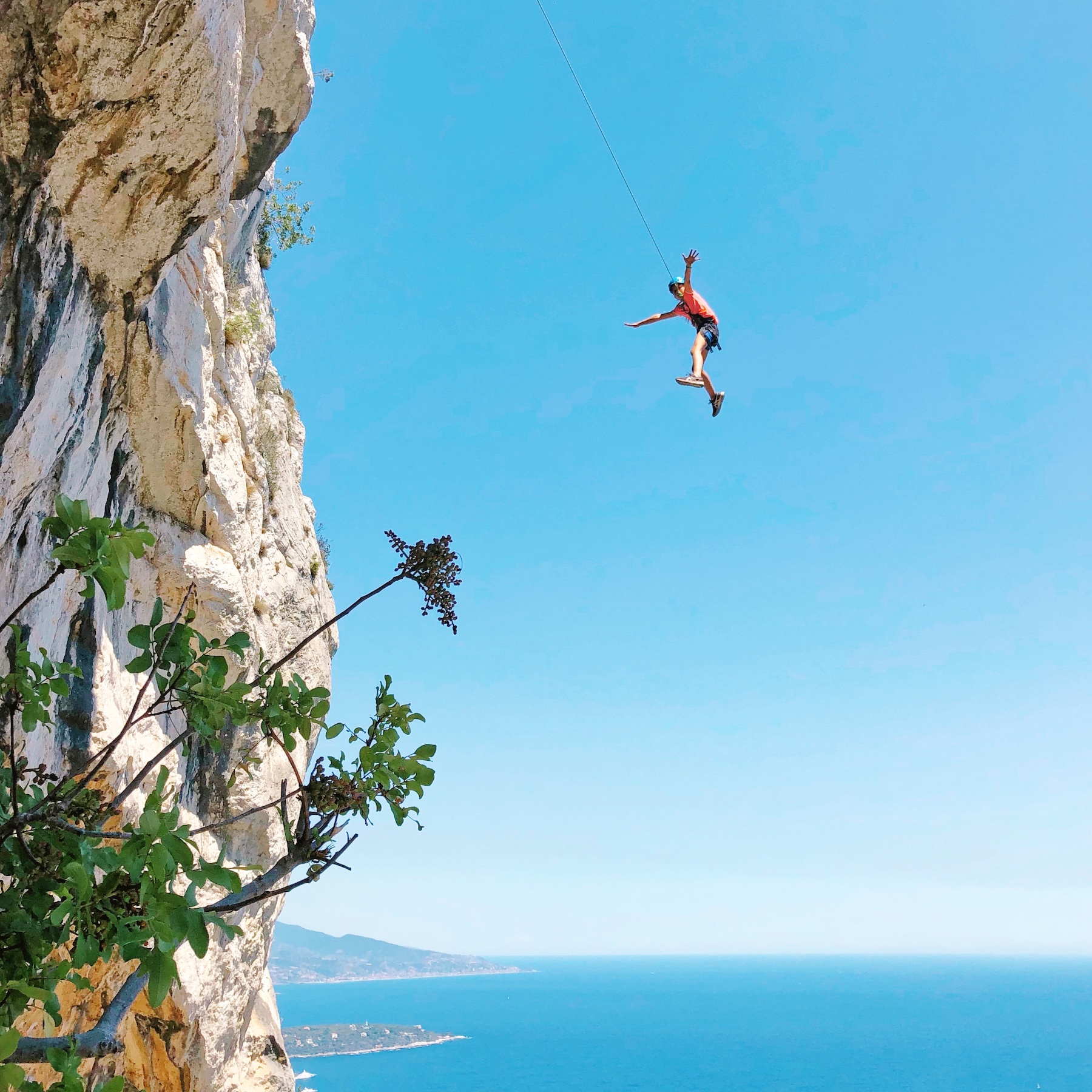 Stages escalade : pendule à la Turbie