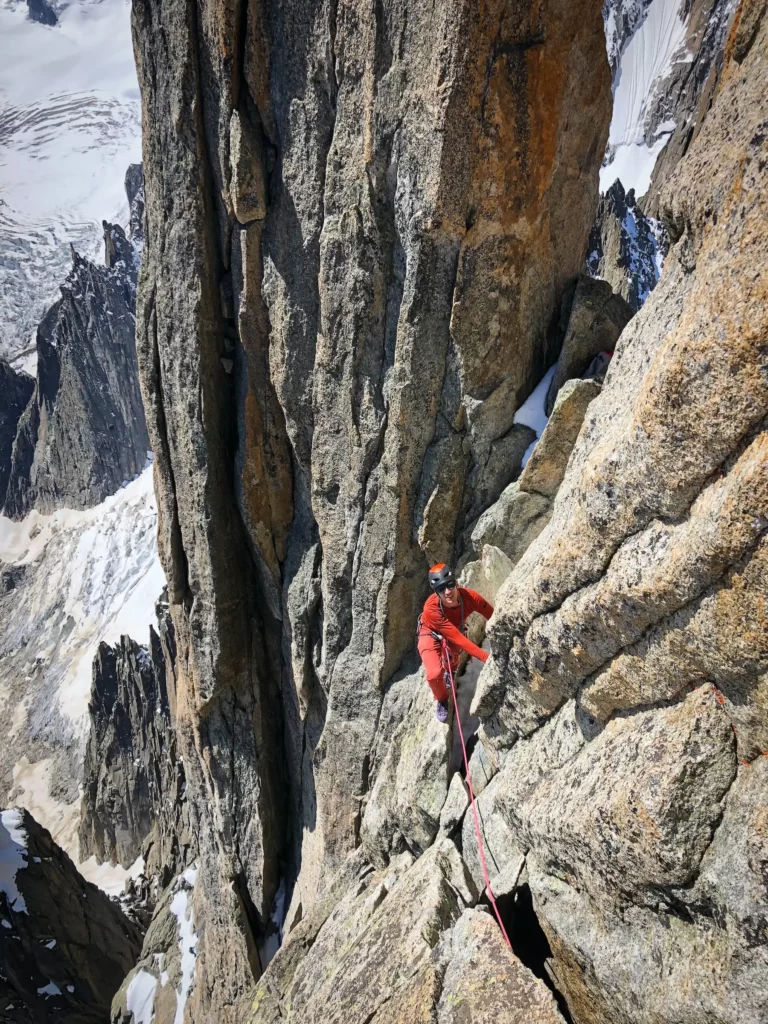 La traversée qui mène à la fissure Knubel